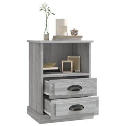 Berkfield Home Bedside Cabinets 2 pcs Grey Sonoma 43x36x60 cm - Size: 43 x 36 x 60 cm - thumbnail 5