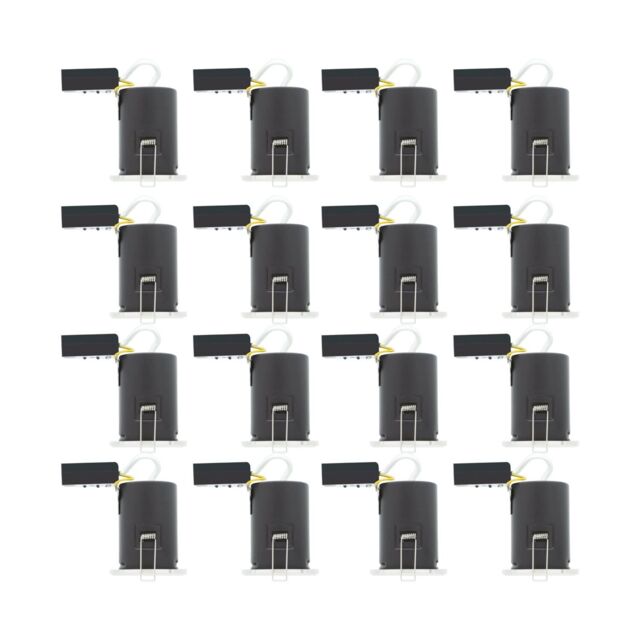 First Choice Lighting Set of 16 Fire Bathroom Downlights - Chrome IP65 Recessed Downlights in Silver