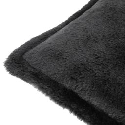 Furn Kallu Reversible Faux Fur Cushion in Black - Size: 45 cm x 45 cm - thumbnail 5