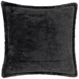 Furn Kallu Reversible Faux Fur Cushion in Black - Size: 45 cm x 45 cm - thumbnail 3