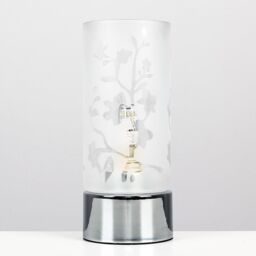 ValueLights Florette Silver Table Lamp Dimmable