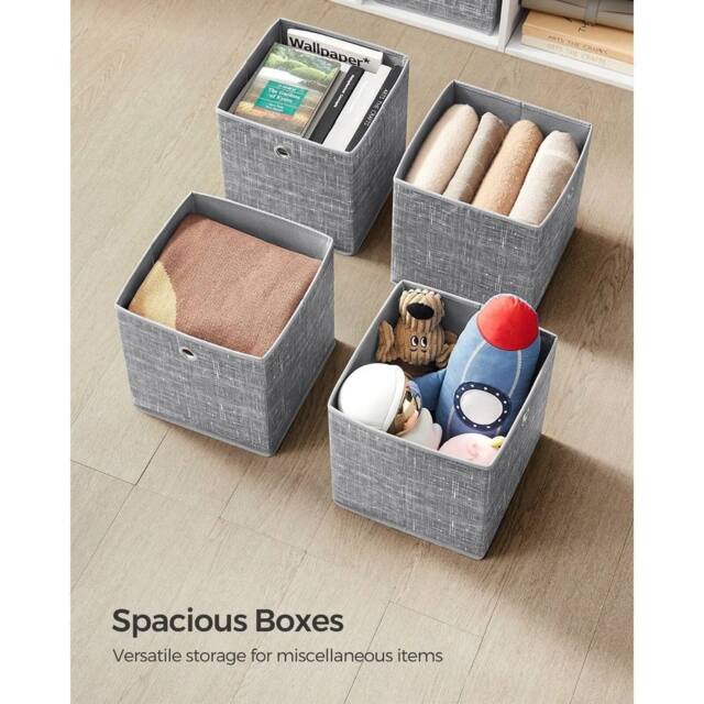 KORVIXA Storage Boxes, Set of 6 Non-Woven Fabric Box in Grey - Size: 500mm - image 1