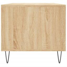 Berkfield Home Modern Coffee Table Sonoma Oak 90x49x45 cm Engineered Wood in Light Oak - Size: 90 x 49 x 45 cm - thumbnail 7