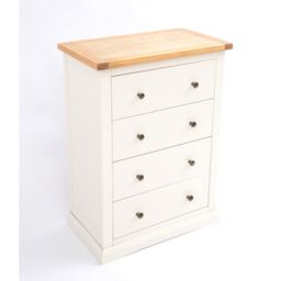Cabinet Bits Castelli 4 Drawer Chest of Drawers Brass Knob in Off-White - thumbnail 3