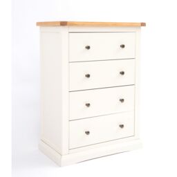 Cabinet Bits Castelli 4 Drawer Chest of Drawers Brass Knob in Off-White - thumbnail 2