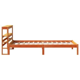 Berkfield Home Bed Frame with Headboard without Mattress Wax Brown 100x200 cm - thumbnail 5