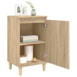 Berkfield Home Classic Bedside Cabinets 2 pcs Sonoma Oak 40x35x70 cm Engineered Wood in Light Tan - Size: 40 x 35 x 70 cm - thumbnail 4