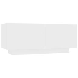 Berkfield Home TV Cabinet White 100x35x40 cm Engineered Wood - Size: 100 x 35 x 40 cm - thumbnail 2