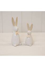 KDMD Small Ceramic Natural Rabbit with Bow Detail - thumbnail 2