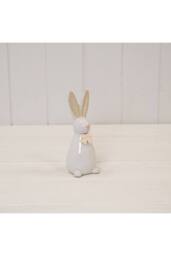 KDMD Small Ceramic Natural Rabbit with Bow Detail