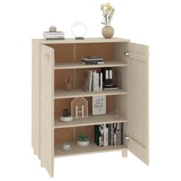 Berkfield Home Shoe Cabinet HAMAR Honey Brown 85x40x108 cm Solid Wood Pine - Size: 85 x 40 x 108 cm - thumbnail 6