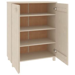Berkfield Home Shoe Cabinet HAMAR Honey Brown 85x40x108 cm Solid Wood Pine - Size: 85 x 40 x 108 cm - thumbnail 5