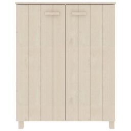 Berkfield Home Shoe Cabinet HAMAR Honey Brown 85x40x108 cm Solid Wood Pine - Size: 85 x 40 x 108 cm - thumbnail 3