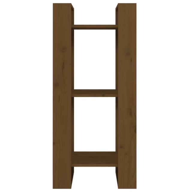 Berkfield Home Beautiful Book Cabinet/Room Divider Honey Brown 41x35x91 cm Solid Wood - Size: 41 x 35 x 91 cm - image 1