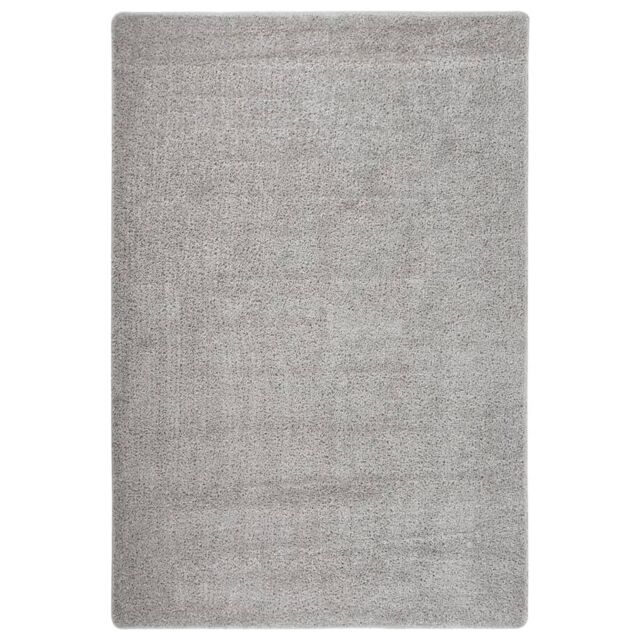 Berkfield Home Shaggy Rug Light Grey 140x200 cm Anti Slip - Size: 100 cm diameter - image 1