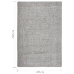 Berkfield Home Shaggy Rug Light Grey 140x200 cm Anti Slip - Size: 100 cm diameter - thumbnail 5