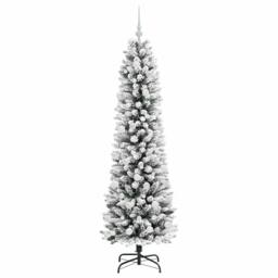 Berkfield Home Stunning Artificial Christmas Tree with 300 LEDs Green & white - thumbnail 4