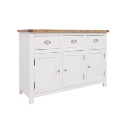 Cabinet Bits Lovere Off-White 3 Drawer 3 Door Sideboard Chrome Cup Handle - thumbnail 2