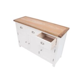 Cabinet Bits Lovere Off-White 3 Drawer 3 Door Sideboard Chrome Cup Handle - thumbnail 5