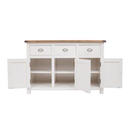 Cabinet Bits Lovere Off-White 3 Drawer 3 Door Sideboard Chrome Cup Handle - thumbnail 4
