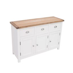 Cabinet Bits Lovere Off-White 3 Drawer 3 Door Sideboard Chrome Cup Handle - thumbnail 3