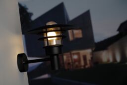 Nordlux Industrial Outdoor Wall Light Black Metal E27 Weatherproof - Mains Powered, IP44 - thumbnail 2