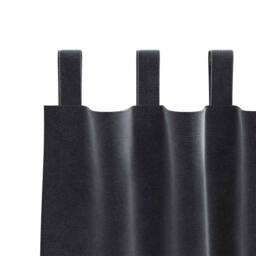 Berkfield Home Blackout Curtains with Hanging Loops 2 pcs Dark Grey Velvet - thumbnail 6