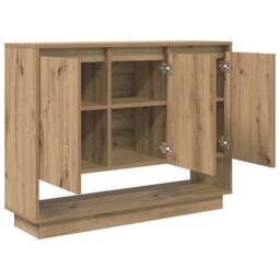 Berkfield Home Sideboard Artisan oak 97 x 29 x 75 cm Engineered wood in Brown - thumbnail 5