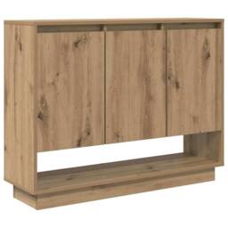 Berkfield Home Sideboard Artisan oak 97 x 29 x 75 cm Engineered wood in Brown - thumbnail 3