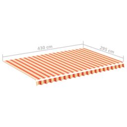 Berkfield Home Replacement Fabric for Awning Yellow & Orange 4.5x3 m - thumbnail 6