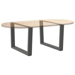 Berkfield Home Dining Table Legs V-Shape 2 pcs Anthracite 70x(42-43.3) cm Steel in Dark Grey - thumbnail 8