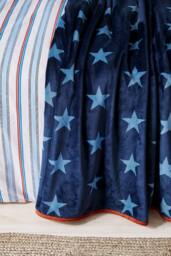 Helena Springfield 'Star' Fleece Throw in Blue - Size: 140 cm x 180 cm - thumbnail 3