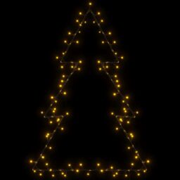 Berkfield Home Christmas Lights Christmas Tree Silhouette 115 LEDs Warm White in Black - thumbnail 5