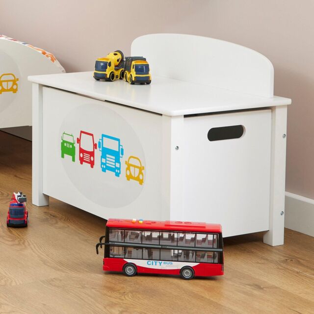 Liberty House Toys Transport Wooden Toy Box in White - image 1