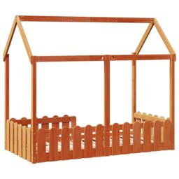 Berkfield Home Kids' House Bed Frame without Mattress Wax Brown 80x160 cm - thumbnail 6