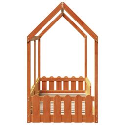 Berkfield Home Kids' House Bed Frame without Mattress Wax Brown 80x160 cm - thumbnail 5