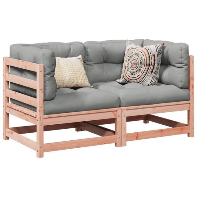 Berkfield Home 2 Piece Garden Sofa Set Solid Wood Douglas Fir in Brown - image 1