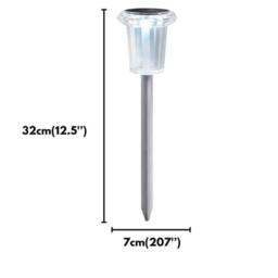 Marco Paul 4pc Solar Garden Stake Light Set in Silver - thumbnail 2