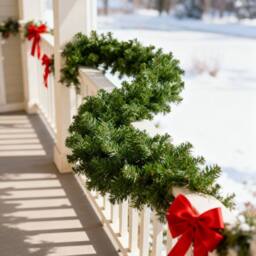 Shatchi 2.7M Alaskan Green Christmas Garland - Thick & Bushy Festive Décor - thumbnail 7
