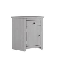 Lemon Pavilion Furniture Havana Bedside Cabinet - Pine/Metal - L39xW53xH65.5 cm - Grey/Pewter in Grey