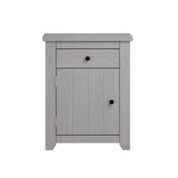 Lemon Pavilion Furniture Havana Bedside Cabinet - Pine/Metal - L39xW53xH65.5 cm - Grey/Pewter in Grey - thumbnail 2