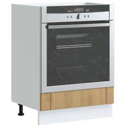 Berkfield Home Oven Cabinet Lucca Artisan Oak Engineered Wood in Brown - thumbnail 2