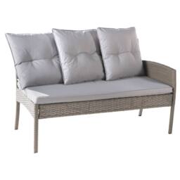 HomeTouch 7 Seater Rattan Garden Furniture Sofa Set with Cushions & Stools in Brown - Size: 1 Pack - thumbnail 8