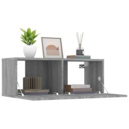 Berkfield Home TV Cabinets 2 pcs Grey Sonoma 80x30x30 cm Engineered Wood - Size: 80 x 30 x 30 cm - thumbnail 5