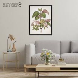 "Artery8 New Zealand Makomako Flowering Plant Featon Framed Canvas Wall Art in Beige - Size: W24"" x H32""" - thumbnail 3