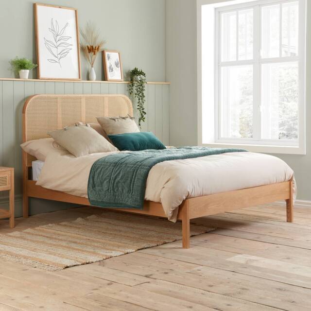 Birlea Rattan Bed Frame Margot Bedstead in Brown - Size: Double - image 1