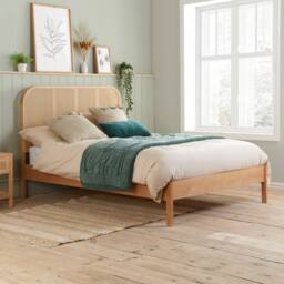 Birlea Rattan Bed Frame Margot Bedstead in Brown - Size: Double - thumbnail 1