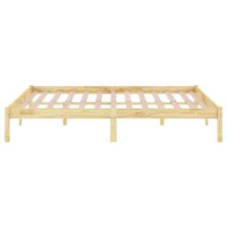 Berkfield Home Bed Frame Solid Wood Pine 140x200 cm in Light Tan - thumbnail 5