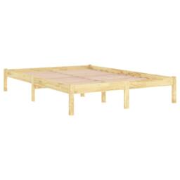 Berkfield Home Bed Frame Solid Wood Pine 140x200 cm in Light Tan - thumbnail 3