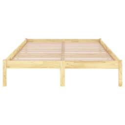 Berkfield Home Bed Frame Solid Wood Pine 140x200 cm in Light Tan - thumbnail 4